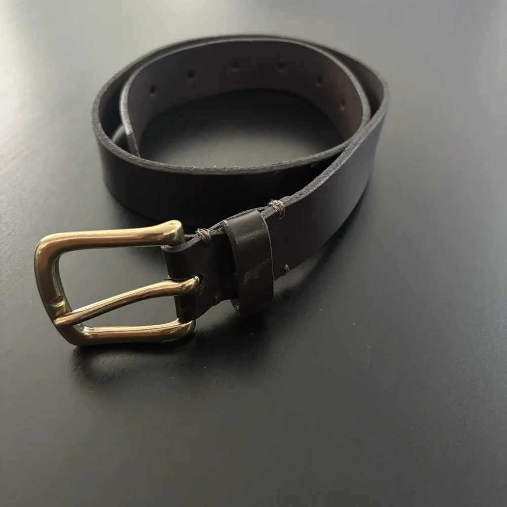 Vintage‎ GAP Brown Leather Belt USA Made Youth Size Medium
